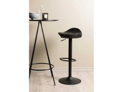 Vente-unique Barmeubel-Bistro Barmeubelset Bartafel Zwart En 2 Adesto Barstoelen Zwart.