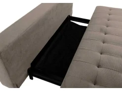 Vente-unique Modulair-Blake Slaapbank Incl. 2 Kussens Beige, Rokerig.