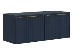 Vente-unique Dubbele Wastafel-Blauw Hangend Badkamermeubel Met Dubbele Wastafel - 120 Cm - Josepha