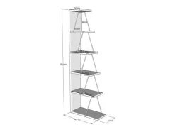 Vente-unique Boekenkast & Vitrine-Boekenkast Met 5 Planken - Naturel En Zwart - Delory