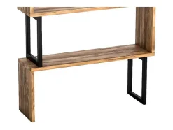 Vente-unique Boekenkast & Vitrine-Boekenkast Met 3 Planken Van Metaal - Licht Naturel En Zwart - Roveni