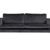 Vente-unique Modulair-Bolero Bank 3 Persoons Velours Grijs.