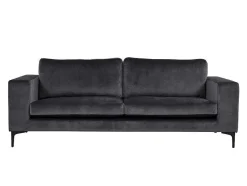 Vente-unique Modulair-Bolero Bank 3 Persoons Velours Grijs.