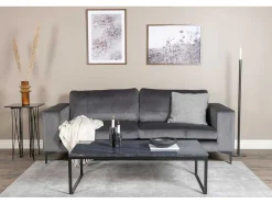 Vente-unique Modulair-Bolero Bank 3 Persoons Velours Grijs.