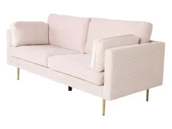Vente-unique Stoffen Zitbank-Boom Bank 3 Persoons Beige.