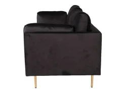 Vente-unique Modulair-Boom Bank 3 Persoons Velours Zwart.