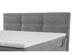 Palacio Elektrisch Relaxatiebed-Boxspring-Hoofdbord + Elektrische Lattenbodem + Matras + Opleg - 2 X 90 X 200 Cm - Lichtgrijs - Lodi Van