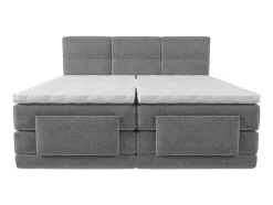 Palacio Elektrisch Relaxatiebed-Boxspring-Hoofdbordset + Elektrische Relax-Lattenbodem + Matras + Opleg 2 X 80 X 200 Cm Lichtgrijs - Lodi Van