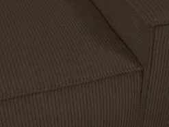 Vente-unique Fauteuil Stof Fluweel / Suedine-Bruine Fauteuil Van Ribfluweel Amelia