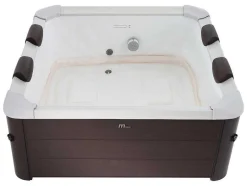 Mspa Home Spa-Bruine Halfharde Spa Met 6 Plaatsen Met Accessoires - 120 Stralen - L160 X B160 X H65 Cm - Makemo Van