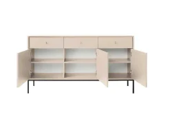 Vente-unique Buffetkast-Buffetkast - 3 Laden En 3 Deuren - Beige - Bogdan