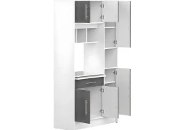 Vente-unique Keukenmeubel-Buffetkast Mady - 5 Deuren & 1 Lade - Witte Betonkleur