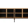 Vente-unique Buffetkast-Buffetkast Met 4 Deuren - Licht Naturel En Zwart - Memphis Ii