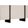 Vente-unique Buffetkast-Buffetkast Met 4 Deuren Van Mdf - Beige En Zwart - Luvonia