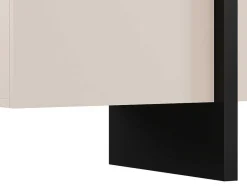 Vente-unique Buffetkast-Buffetkast Met 4 Deuren Van Mdf - Beige En Zwart - Luvonia