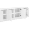Vente-unique Buffetkast-Buffetkast Met 4 Deurtjes Van Mdf - Wit - Mezulia