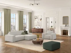 Vente-unique Buffetkast-Buffetkast Tayron - 2 Deuren En 3 Laden - Mdf En Metalen Poten - Kleur: Walnoot