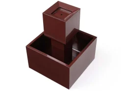 MYLIA Tuindecoratie-Buitenfontein Van Roestvrij Staal Met Ledverlichting - H65 Cm - Terracotta - Cardina