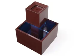 MYLIA Tuindecoratie-Buitenfontein Van Roestvrij Staal Met Ledverlichting - H65 Cm - Terracotta - Cardina