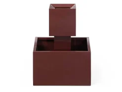 MYLIA Tuindecoratie-Buitenfontein Van Roestvrij Staal Met Ledverlichting - H65 Cm - Terracotta - Cardina