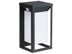 SOLARGEO Tuinlamp-Buitenwandlamp Op Zonne-Energie Met Led - L. 15 X H. 30 Cm - Metaal - Zwart - Fozzano
