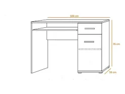 EPIKASA Bureaumeubel-Bureau Firenze - Sonoma - 104X50X75 Cm -
