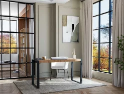 Vente-unique Bureaumeubel-Bureau Harlem -Mangohout & Metaal