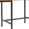 Vente-unique Bureaumeubel-Bureau Met 3 Lades - Mdf En Metaal - Naturel En Goudkleurig - Lisela