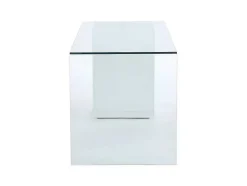 Vente-unique Bureaumeubel-Bureau Muriel Met Opbergruimte - 4 Laden - Gehard Glas & Mdf