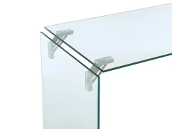 Vente-unique Bureaumeubel-Bureau Van Gehard Glas - Transparant - Madro
