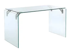 Vente-unique Bureaumeubel-Bureau Van Gehard Glas - Transparant - Madro