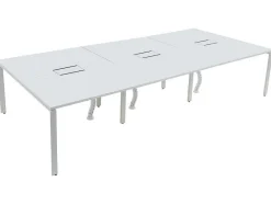 Workēa Kantoormeubilair-Bureaubank 6 Personen - Wit - L140 Cm - Downtown