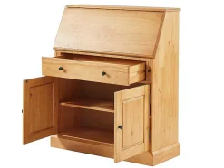 Vente-unique Bureaumeubel-Bureaukast - Grenen En Mdf - Eikenkleur - Cleore