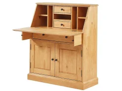 Vente-unique Bureaumeubel-Bureaukast - Grenen En Mdf - Eikenkleur - Cleore