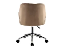 Vente-unique Bureaustoel-Bureaustoel - Fluweel - Beige - Verstelbare Hoogte - Pega