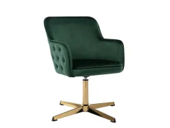 Vente-unique Bureaustoel-Bureaustoel - Fluweel - Groen - Capuli