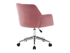 Vente-unique Bureaustoel-Bureaustoel - Fluweel - Roze - Verstelbare Hoogte - Pega
