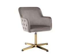 Vente-unique Bureaustoel-Bureaustoel - Fluweel - Taupe - Capuli