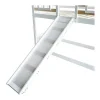 ModernLuxe Kinderbed-Cabine Stapelbed 90X200Cm - Massief Grenen - Met Trap En Glijbaan - Wit