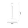 EPIKASA Aanbiedingen: Woonaccessoires-California Hanglamp, Wit, 40X40X80 Cm,