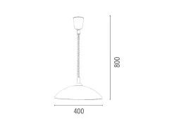 EPIKASA Aanbiedingen: Woonaccessoires-California Hanglamp, Wit, 40X40X80 Cm,
