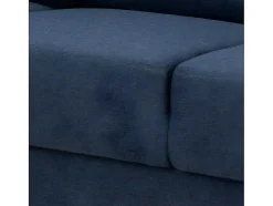 Vente-unique Modulair-Calverton Hoekbank Chaise Longue Rechts Gericht Donkerblauw.