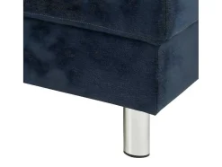 Vente-unique Modulair-Calverton Hoekbank Chaise Longue Rechts Gericht Donkerblauw.