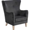 Vente-unique Fauteuil Met Holle Rugleuning-Campo Fauteuil Donkergrijs.