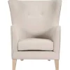 Vente-unique Fauteuil Met Holle Rugleuning-Campo Fauteuil Zandkleurig.
