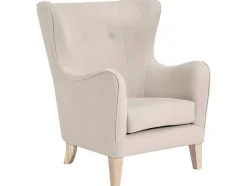Vente-unique Fauteuil Met Holle Rugleuning-Campo Fauteuil Zandkleurig.
