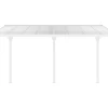 EXPERTLAND Prieel, Pergola, Gazebo En Kiosk-Carport Pergola Voor Tegen De Muur Van Aluminium 15,1 M Wit Alvaro