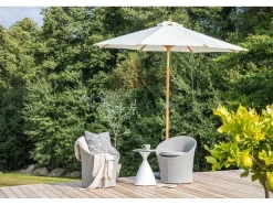Vente-unique Parasol-Cerox Parasol Met Kantelfunctie Wit.