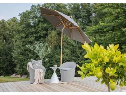 Vente-unique Parasol-Cerox Parasol Met Kantelfunctie Grijs.