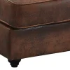 Vente-unique Chaise Longue-Chaise Longue - Hoek Links - Chesterfield Shirel Van Microvezel Met Lived-In Leeraspect